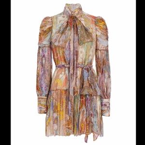 Silk Zodiac SparklyTieneck Minidress size 0